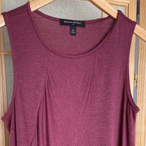 Plum Colour Banana Republic Draped-front Top. XS
